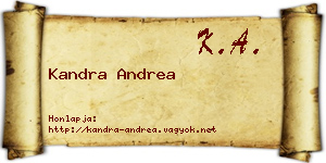 Kandra Andrea névjegykártya